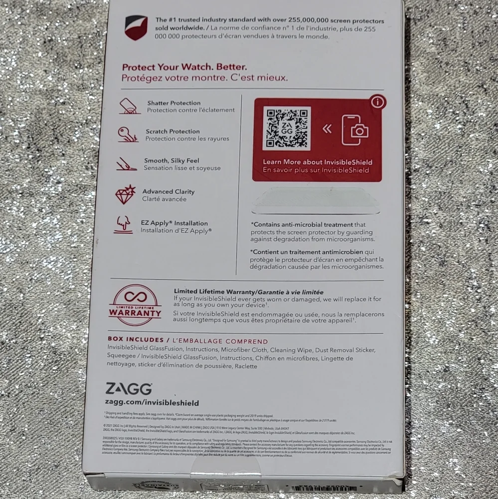 NEW Zagg Invisible Shield Screen Protector for Samsung Galaxy Watch 4 Classic